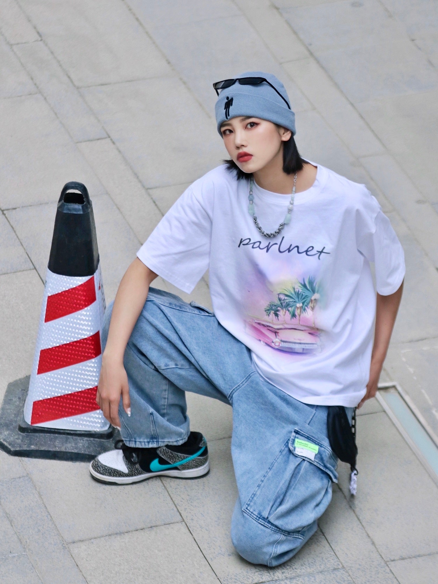 Round Neck Men And Women Couple Loose Print T-shirt - Bellarte Enchanté Round Neck Men And Women Couple Loose Print T-shirt