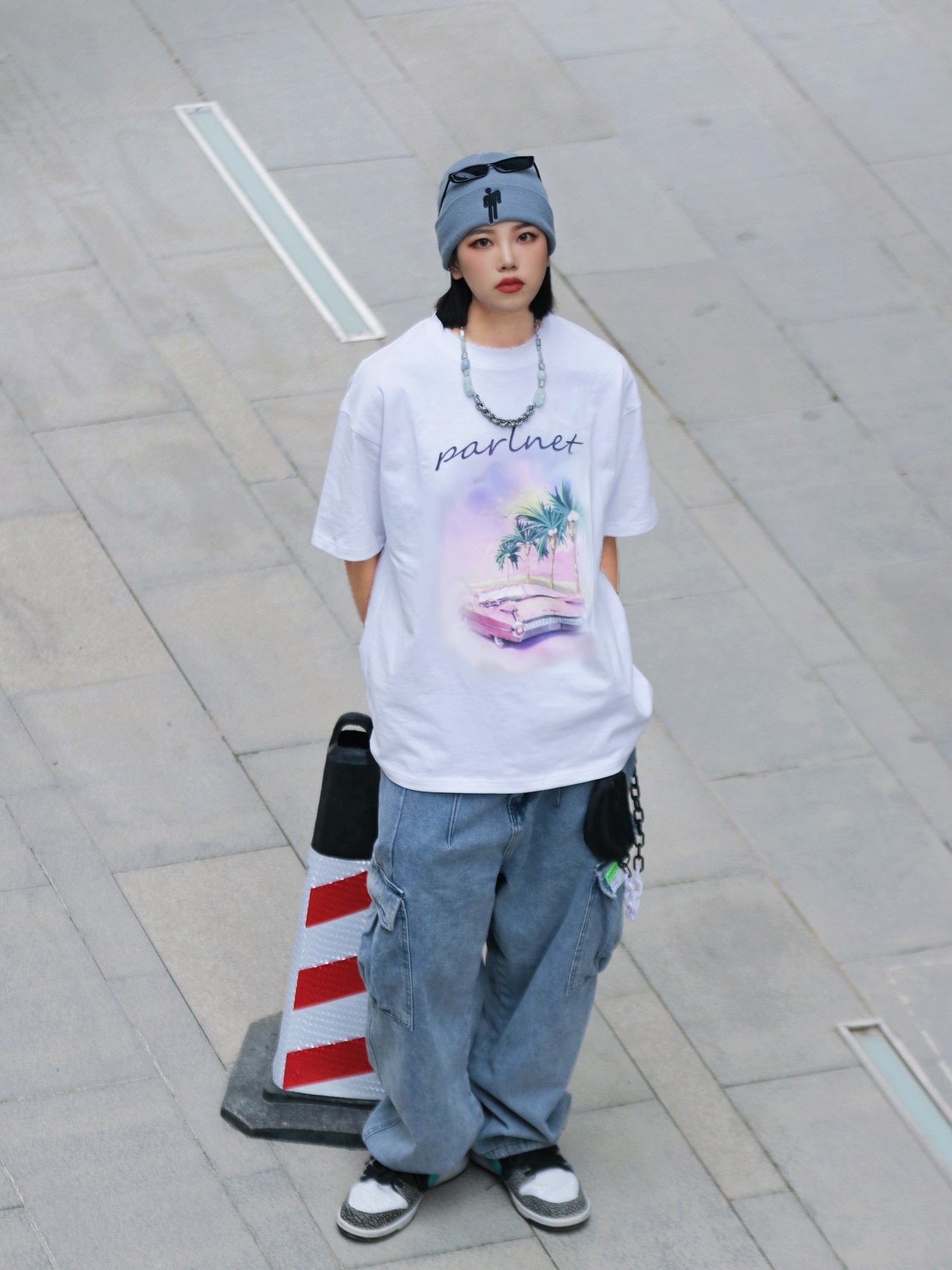 Round Neck Men And Women Couple Loose Print T-shirt - Bellarte Enchanté Round Neck Men And Women Couple Loose Print T-shirt