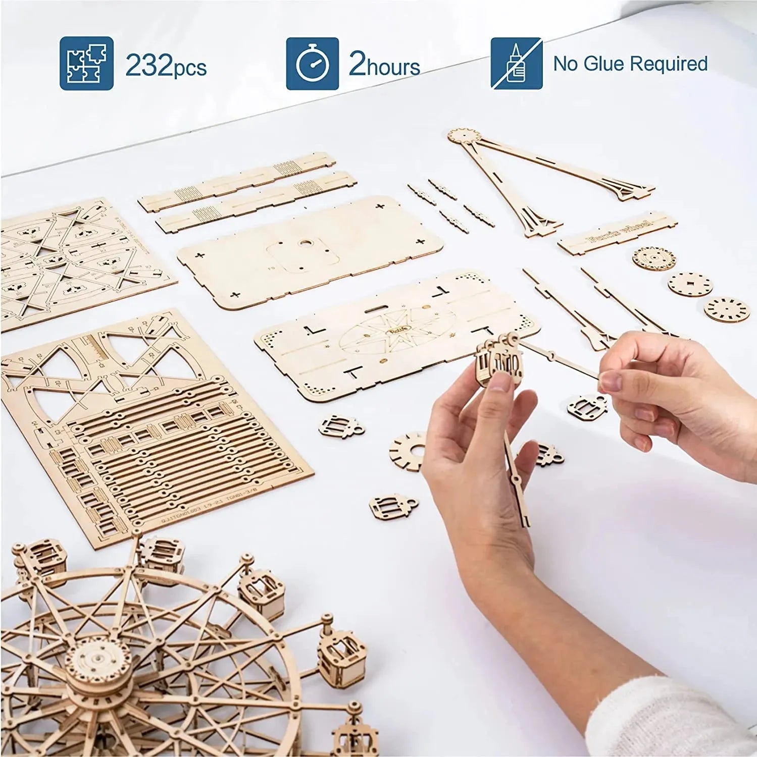 Rowood 3D Puzzles For Adults Model Kits For AdultsWooden Music BoxDIY Craft Kits For Adults Teen Boy Gifts On Birthday Christmas Ferris Wheel - Bellarte Enchanté Rowood 3D Puzzles For Adults Model Kits For AdultsWooden Music BoxDIY Craft Kits For Adults Teen Boy Gifts On Birthday Christmas Ferris Wheel