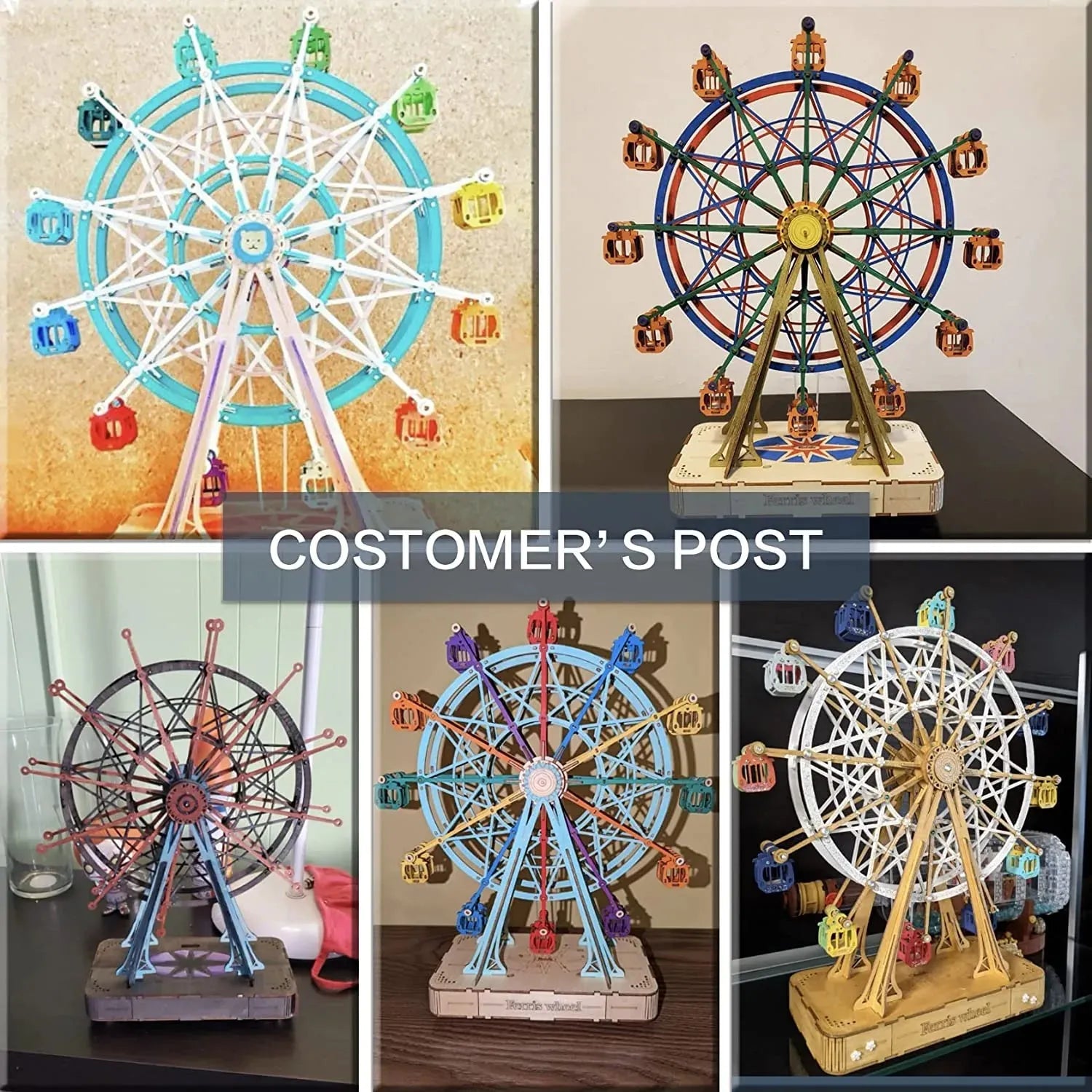 Rowood 3D Puzzles For Adults Model Kits For AdultsWooden Music BoxDIY Craft Kits For Adults Teen Boy Gifts On Birthday Christmas Ferris Wheel - Bellarte Enchanté Rowood 3D Puzzles For Adults Model Kits For AdultsWooden Music BoxDIY Craft Kits For Adults Teen Boy Gifts On Birthday Christmas Ferris Wheel