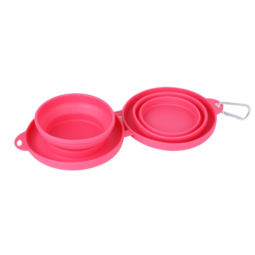 Rubber Foldable Double Bowl Pet Feeding Bowl Pets Supplies Dog Cat Bowls - Bellarte Enchanté Rubber Foldable Double Bowl Pet Feeding Bowl Pets Supplies Dog Cat Bowls