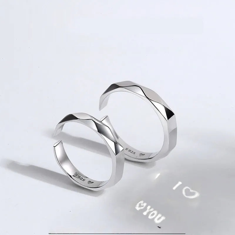 S 925 Sterling Silver Rings By Light Reflect Show Surprise Love - Bellarte Enchanté S 925 Sterling Silver Rings By Light Reflect Show Surprise Love