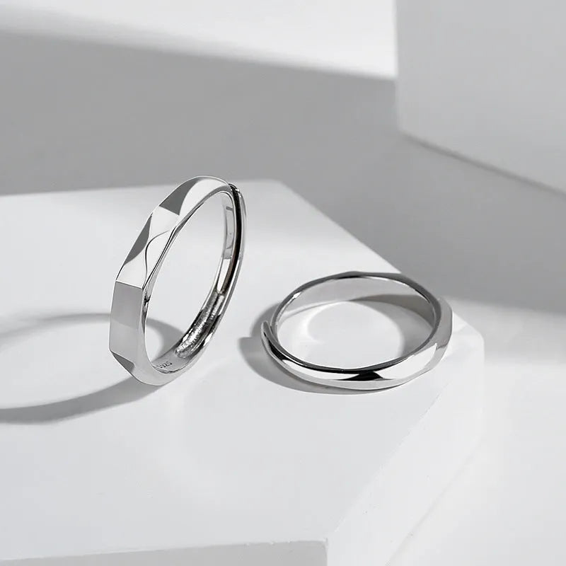 S 925 Sterling Silver Rings By Light Reflect Show Surprise Love - Bellarte Enchanté S 925 Sterling Silver Rings By Light Reflect Show Surprise Love