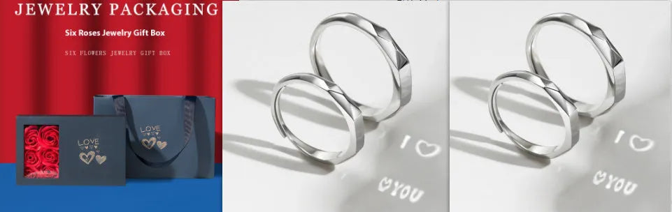 S 925 Sterling Silver Rings By Light Reflect Show Surprise Love - Bellarte Enchanté S 925 Sterling Silver Rings By Light Reflect Show Surprise Love