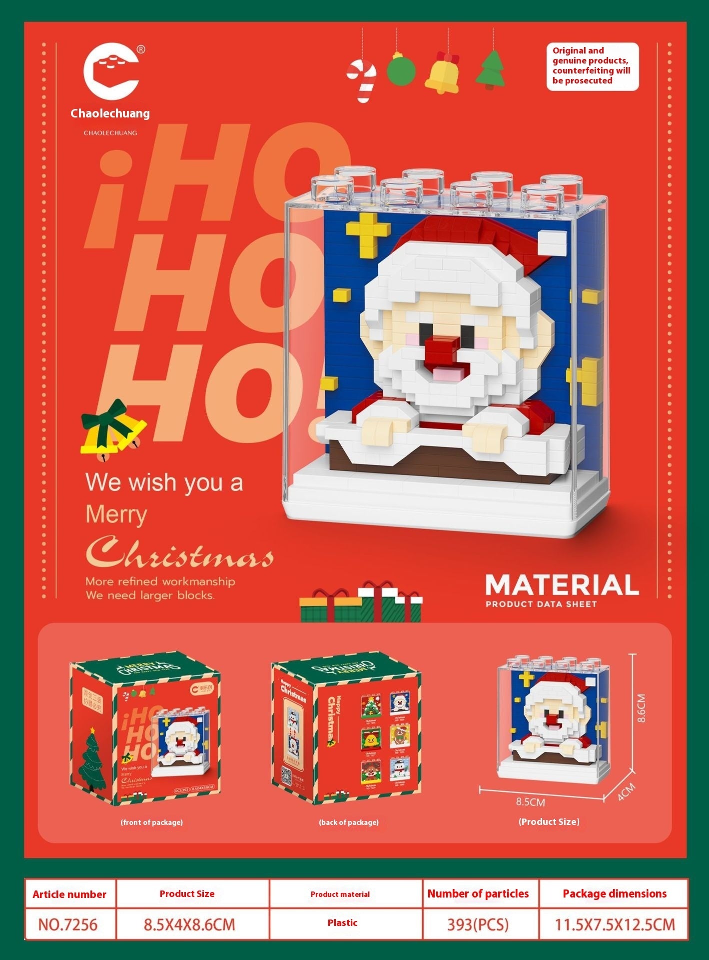 Santa Claus Building Blocks Tiny Particles - Bellarte Enchanté Santa Claus Building Blocks Tiny Particles