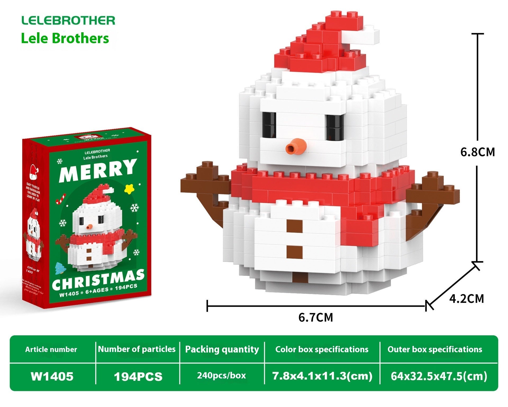 Santa Claus Building Blocks Tiny Particles - Bellarte Enchanté Santa Claus Building Blocks Tiny Particles