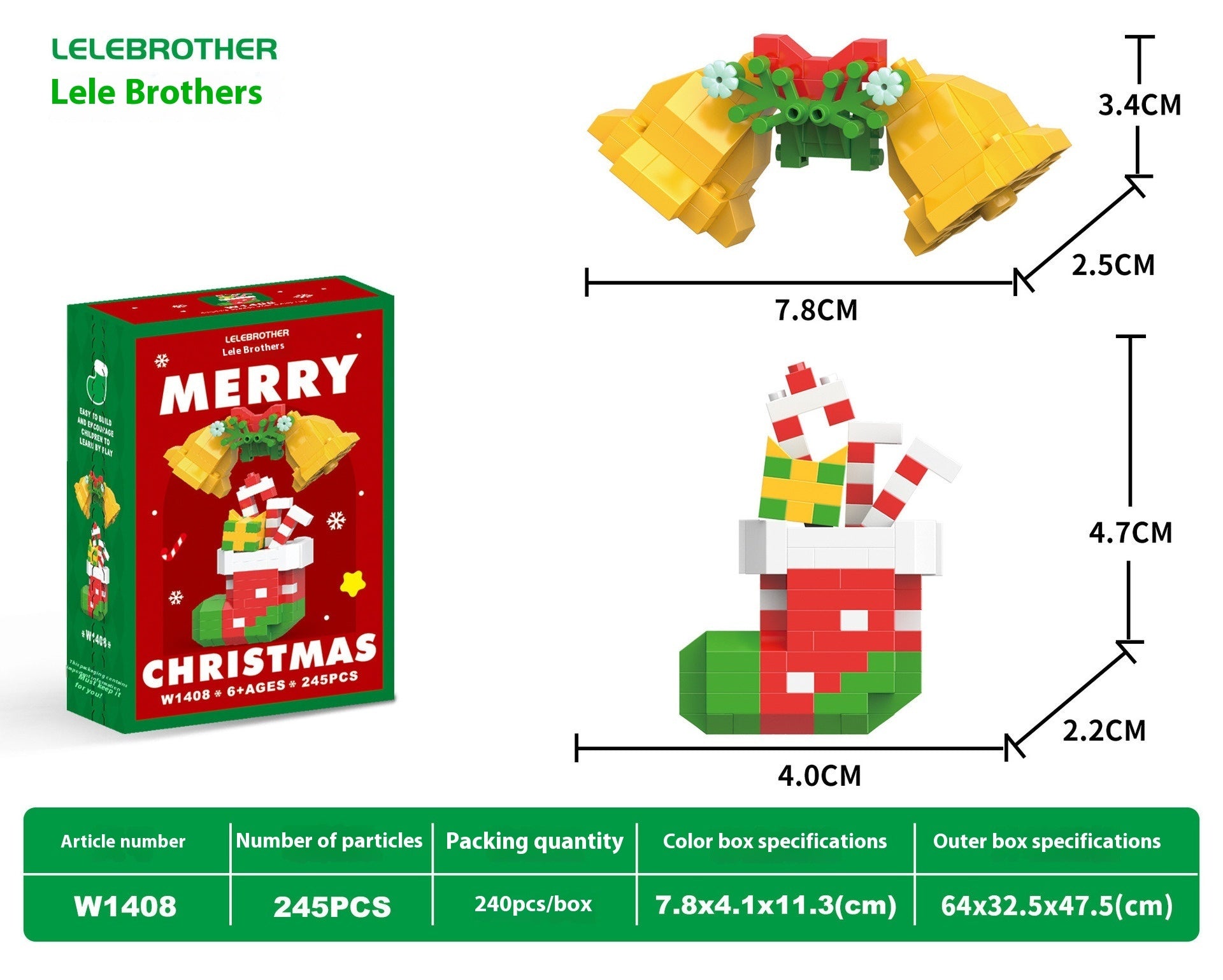 Santa Claus Building Blocks Tiny Particles - Bellarte Enchanté Santa Claus Building Blocks Tiny Particles