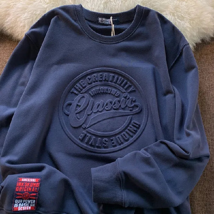 Scale Sweater Concave-convex Round Neck Couple's - Bellarte Enchanté Scale Sweater Concave-convex Round Neck Couple's