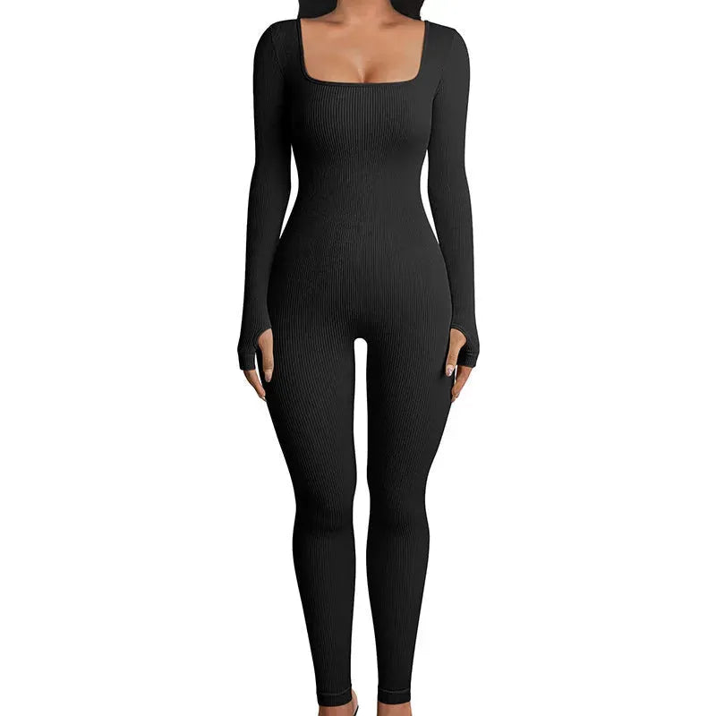 Seamless Jumpsuit Long Sleeve Shapewear Hip Lift Yoga - Bellarte Enchanté Seamless Jumpsuit Long Sleeve Shapewear Hip Lift Yoga