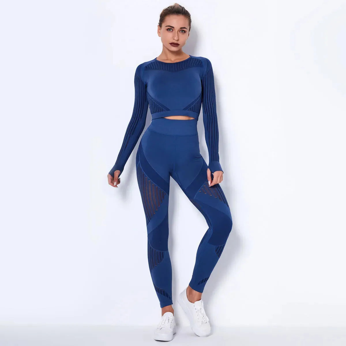 Seamless Knitted Absorbent Yoga Long-Sleeved Suit Yoga Wearsuit - Bellarte Enchanté Seamless Knitted Absorbent Yoga Long-Sleeved Suit Yoga Wearsuit