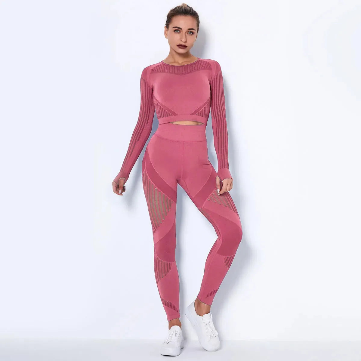 Seamless Knitted Absorbent Yoga Long-Sleeved Suit Yoga Wearsuit - Bellarte Enchanté Seamless Knitted Absorbent Yoga Long-Sleeved Suit Yoga Wearsuit