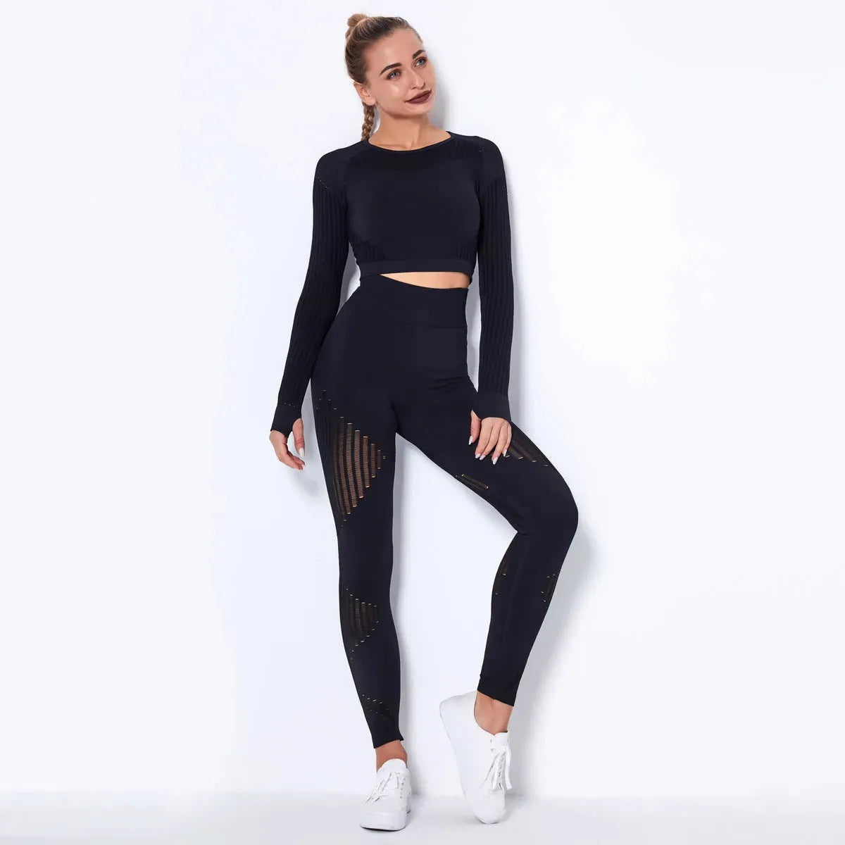 Seamless Knitted Absorbent Yoga Long-Sleeved Suit Yoga Wearsuit - Bellarte Enchanté Seamless Knitted Absorbent Yoga Long-Sleeved Suit Yoga Wearsuit
