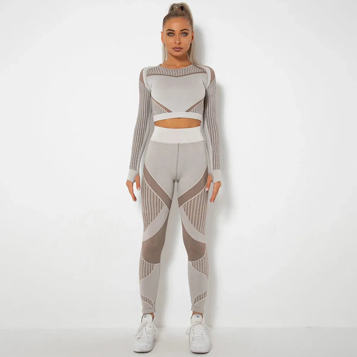 Seamless Knitted Absorbent Yoga Long-Sleeved Suit Yoga Wearsuit - Bellarte Enchanté Seamless Knitted Absorbent Yoga Long-Sleeved Suit Yoga Wearsuit