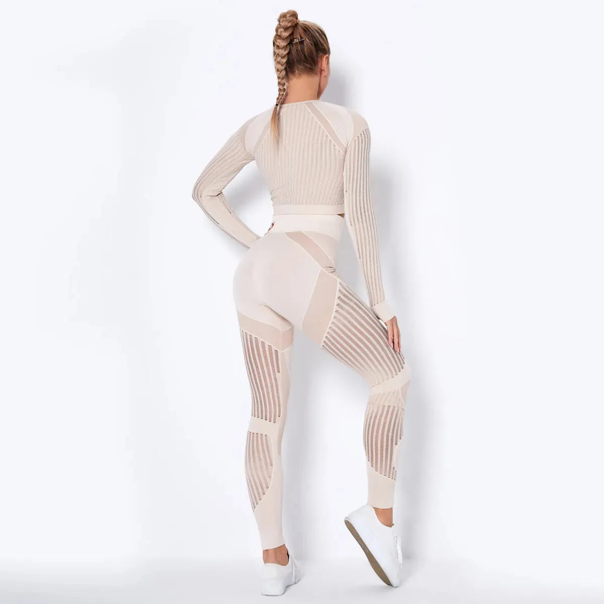 Seamless Knitted Absorbent Yoga Long-Sleeved Suit Yoga Wearsuit - Bellarte Enchanté Seamless Knitted Absorbent Yoga Long-Sleeved Suit Yoga Wearsuit