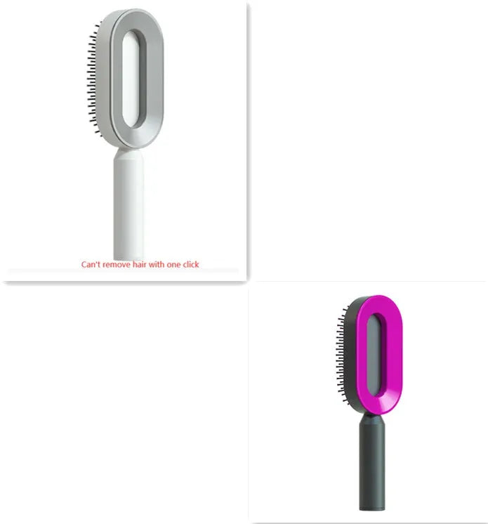 Self Cleaning Hair Brush For Women - Bellarte Enchanté Self Cleaning Hair Brush For Women