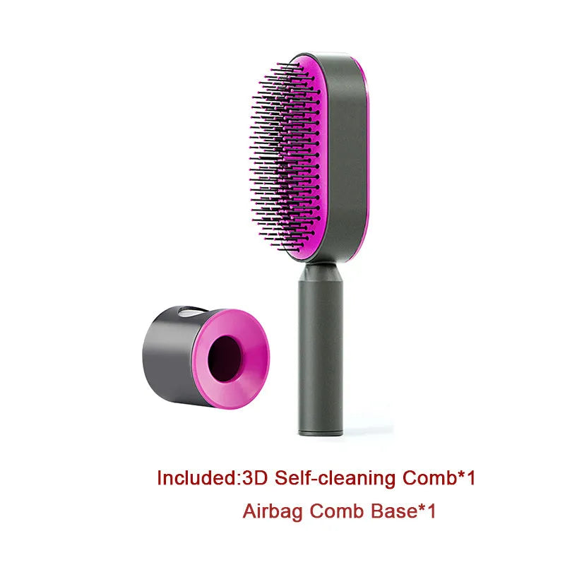 Self Cleaning Hair Brush For Women - Bellarte Enchanté Self Cleaning Hair Brush For Women