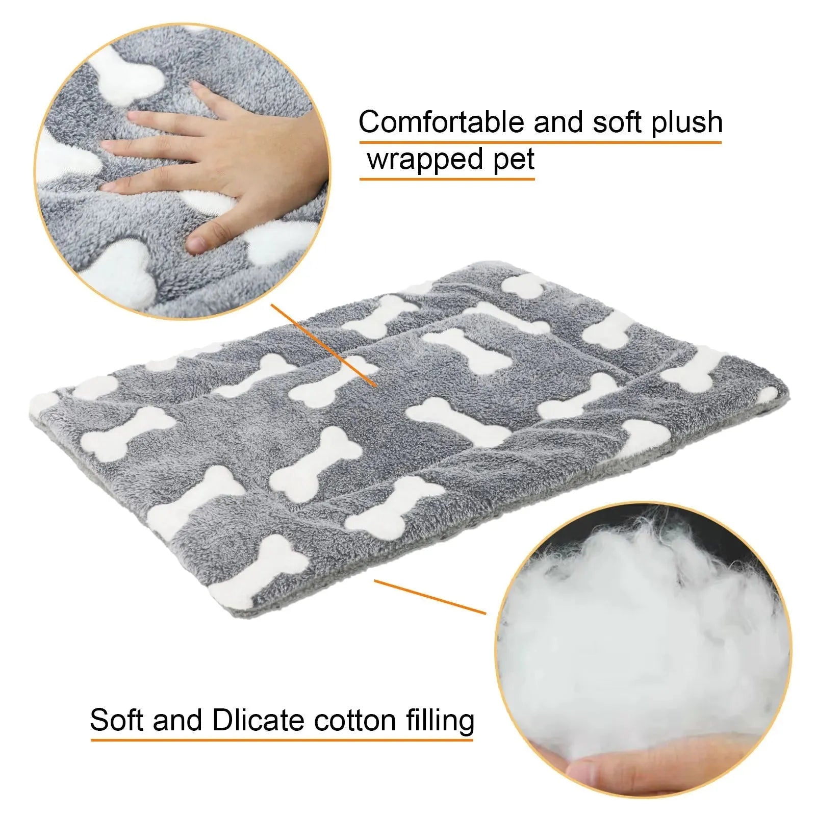 Self-Warming Cat Bed Mat Washable Dog Bed Crate Mat Soft Pet Sleeping Mat For Dogs And Cats Reversible Fleece Dog Crate Kennel Pad Cat Pet Bed - Bellarte Enchanté Self-Warming Cat Bed Mat Washable Dog Bed Crate Mat Soft Pet Sleeping Mat For Dogs And Cats Reversible Fleece Dog Crate Kennel Pad Cat Pet Bed