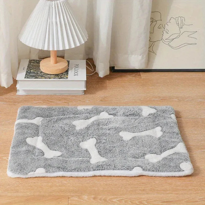 Self-Warming Cat Bed Mat Washable Dog Bed Crate Mat Soft Pet Sleeping Mat For Dogs And Cats Reversible Fleece Dog Crate Kennel Pad Cat Pet Bed - Bellarte Enchanté Self-Warming Cat Bed Mat Washable Dog Bed Crate Mat Soft Pet Sleeping Mat For Dogs And Cats Reversible Fleece Dog Crate Kennel Pad Cat Pet Bed