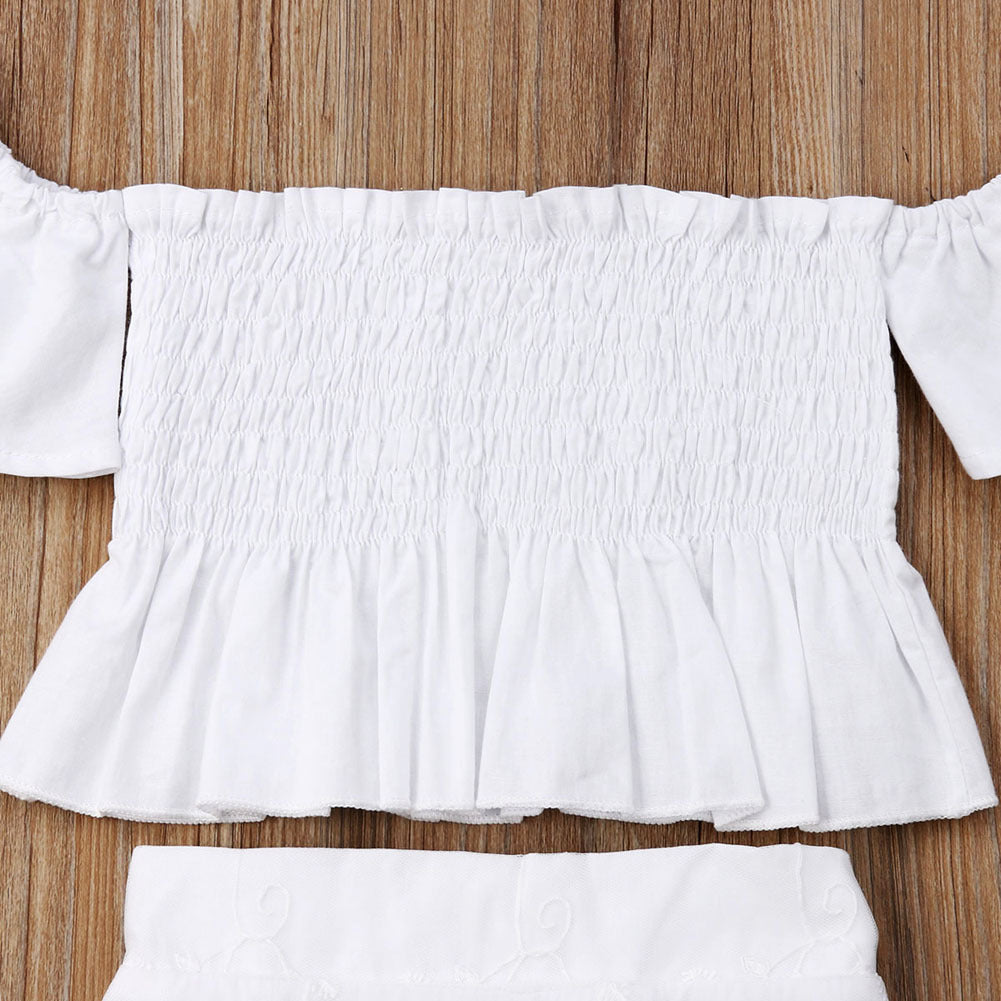 Set girls tube top doll shirt + mesh pants - Bellarte Enchanté Set girls tube top doll shirt + mesh pants