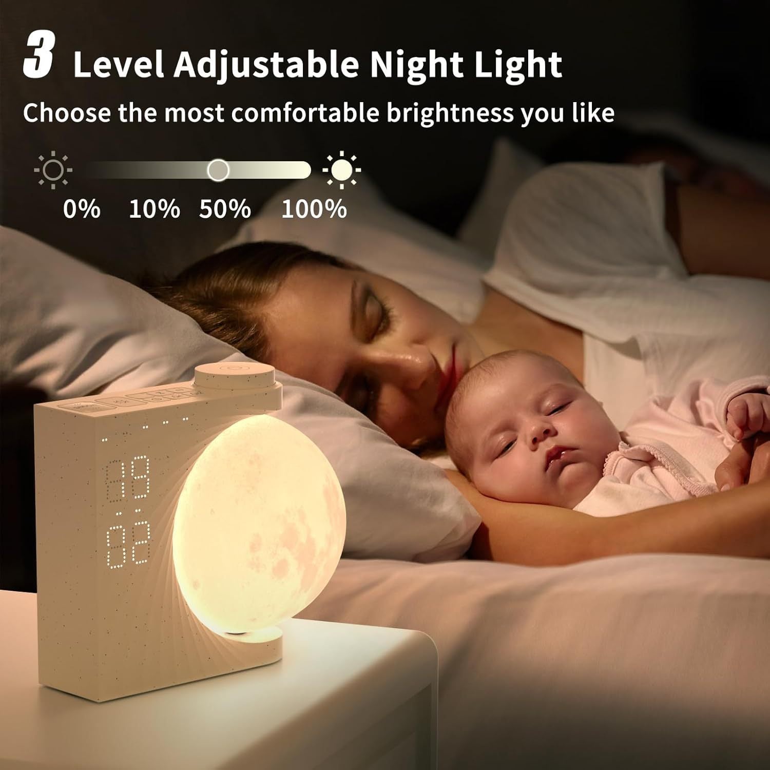 Seven-color Atmosphere Moon Light Wake Up Breathing Light - Bellarte Enchanté Seven-color Atmosphere Moon Light Wake Up Breathing Light