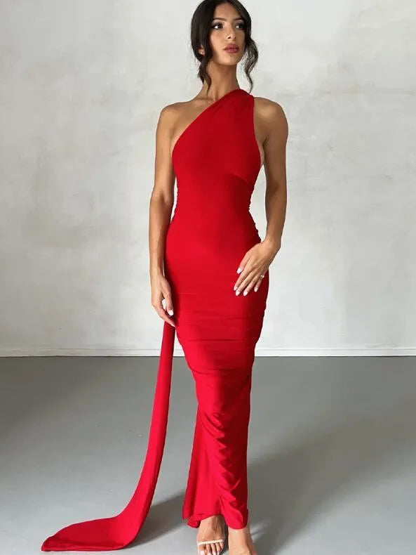 Sexy Backless Pleated Slim-fit Sleeveless Elegant Dress - Bellarte Enchanté Sexy Backless Pleated Slim-fit Sleeveless Elegant Dress