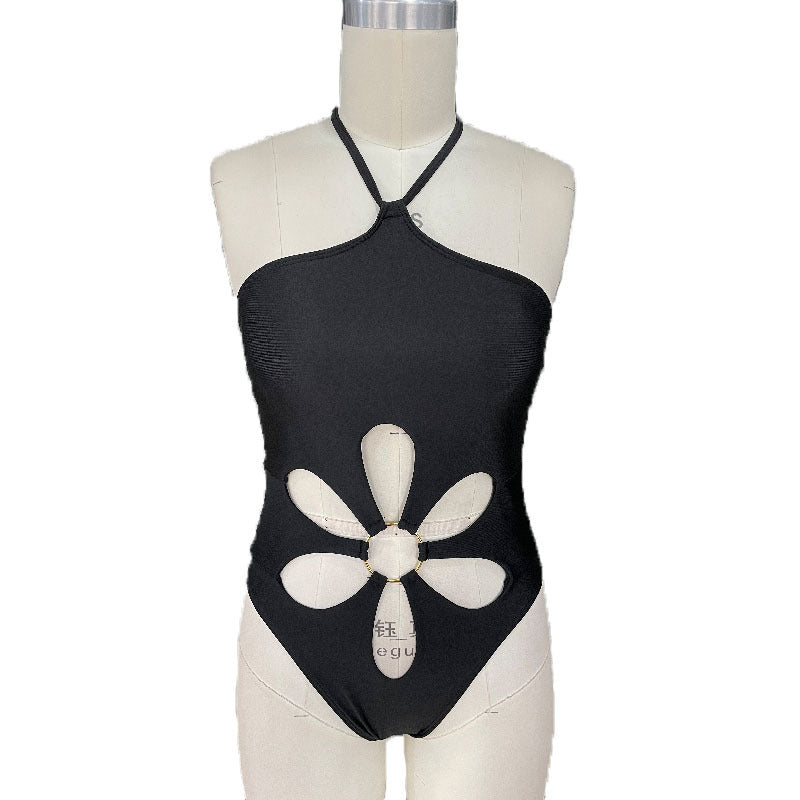 Sexy Cutout Halter Backless One-piece Women's Bikini Swimsuit - Bellarte Enchanté Sexy Cutout Halter Backless One-piece Women's Bikini Swimsuit