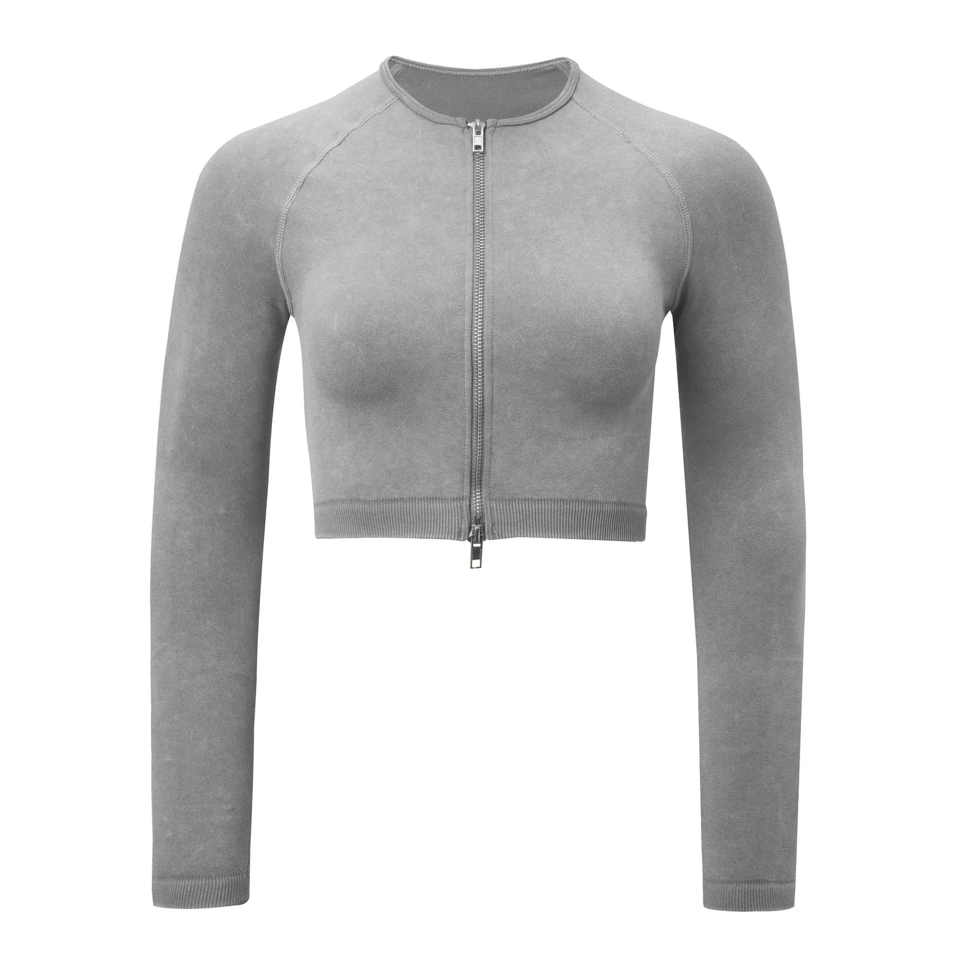 Shark Knit Seamless Fitness Yoga Long Sleeve Set - Bellarte Enchanté Shark Knit Seamless Fitness Yoga Long Sleeve Set