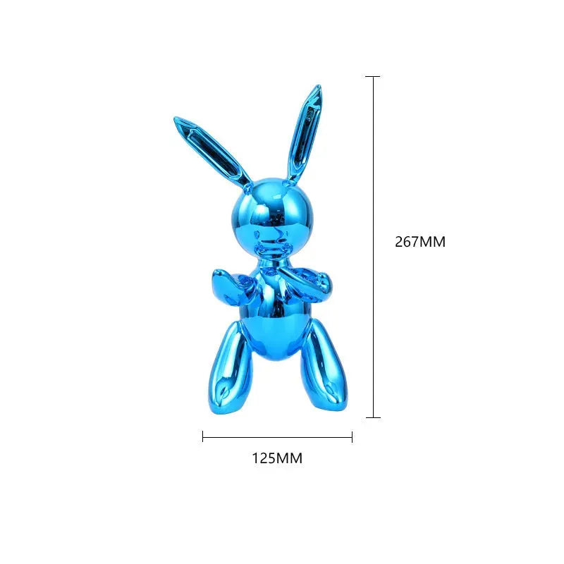 Shiny Balloon rabbit Statue Simulation rabbit Animal Art Sculpture Resin - Bellarte Enchanté Shiny Balloon rabbit Statue Simulation rabbit Animal Art Sculpture Resin