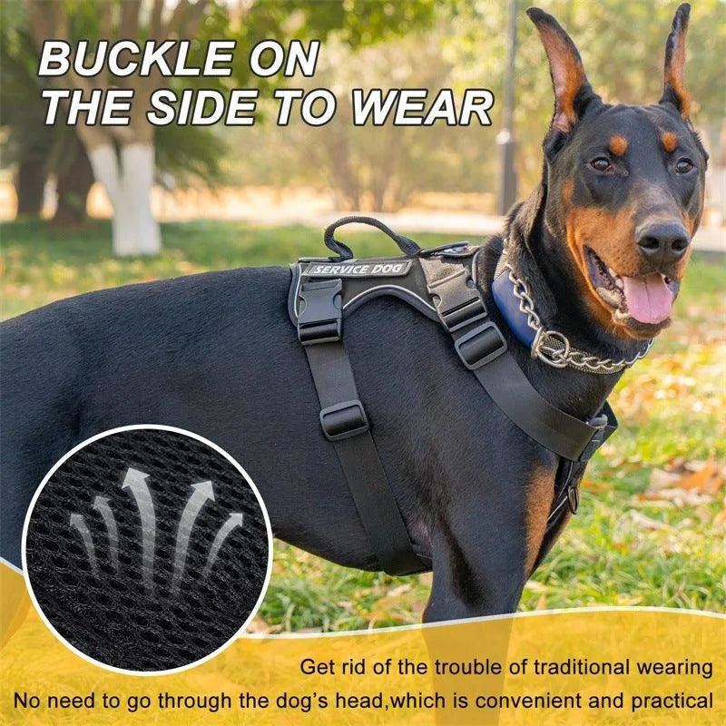 Shock Absorption Night Vision Reflective Pet Tactical Chest Strap - Bellarte Enchanté Shock Absorption Night Vision Reflective Pet Tactical Chest Strap