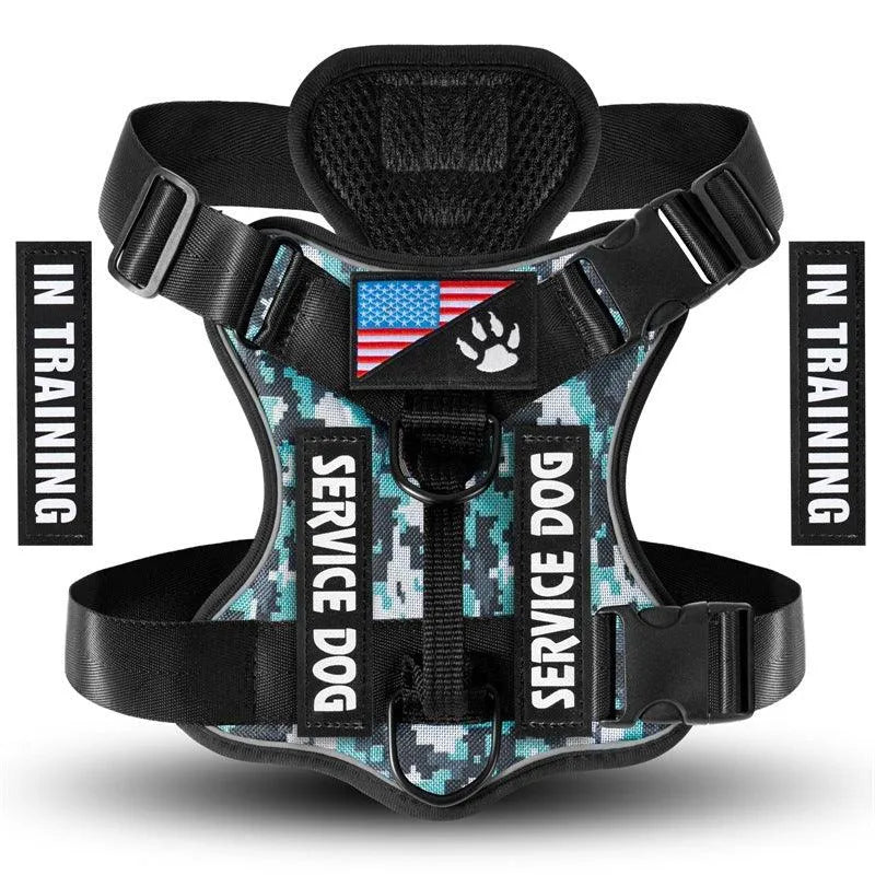 Shock Absorption Night Vision Reflective Pet Tactical Chest Strap - Bellarte Enchanté Shock Absorption Night Vision Reflective Pet Tactical Chest Strap