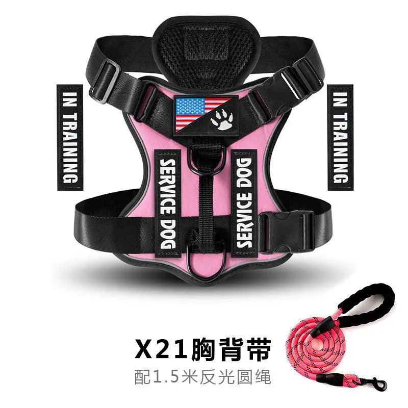 Shock Absorption Night Vision Reflective Pet Tactical Chest Strap - Bellarte Enchanté Shock Absorption Night Vision Reflective Pet Tactical Chest Strap