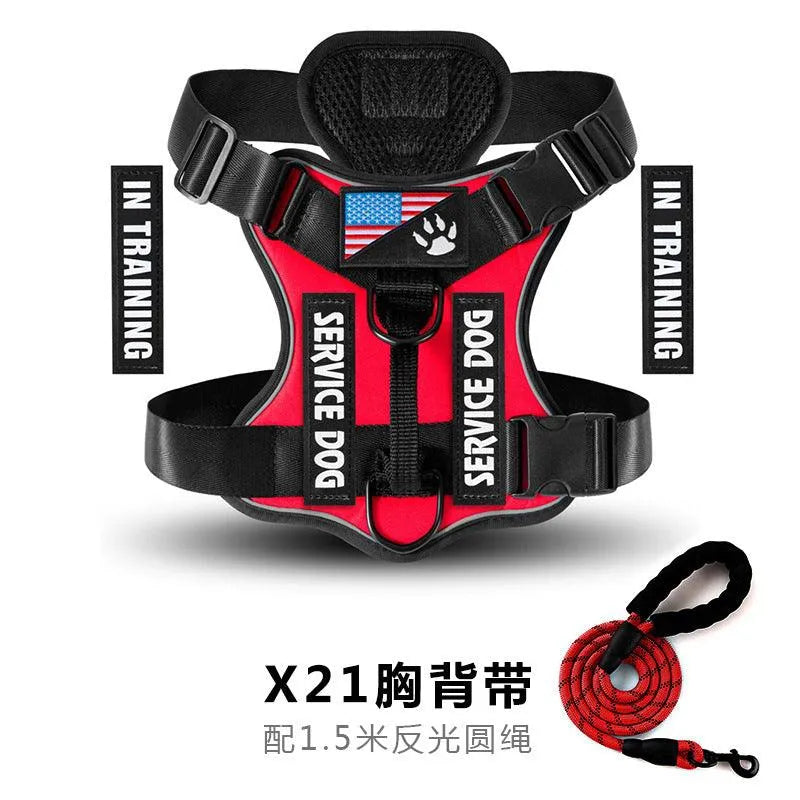 Shock Absorption Night Vision Reflective Pet Tactical Chest Strap - Bellarte Enchanté Shock Absorption Night Vision Reflective Pet Tactical Chest Strap