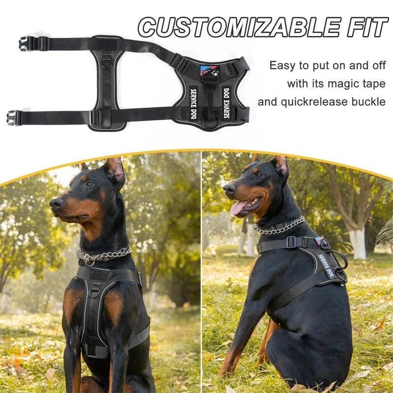 Shock Absorption Night Vision Reflective Pet Tactical Chest Strap - Bellarte Enchanté Shock Absorption Night Vision Reflective Pet Tactical Chest Strap