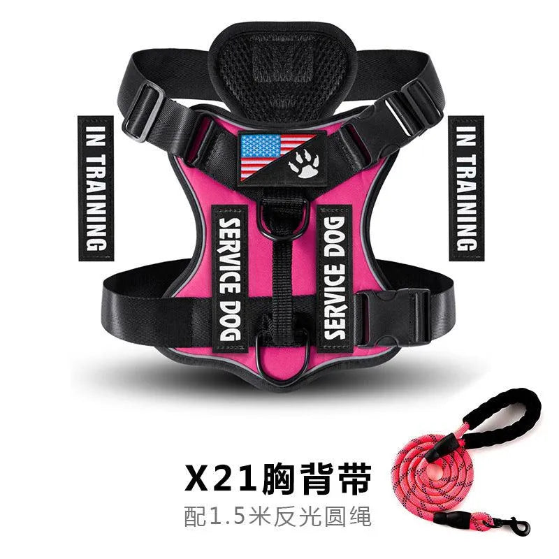 Shock Absorption Night Vision Reflective Pet Tactical Chest Strap - Bellarte Enchanté Shock Absorption Night Vision Reflective Pet Tactical Chest Strap