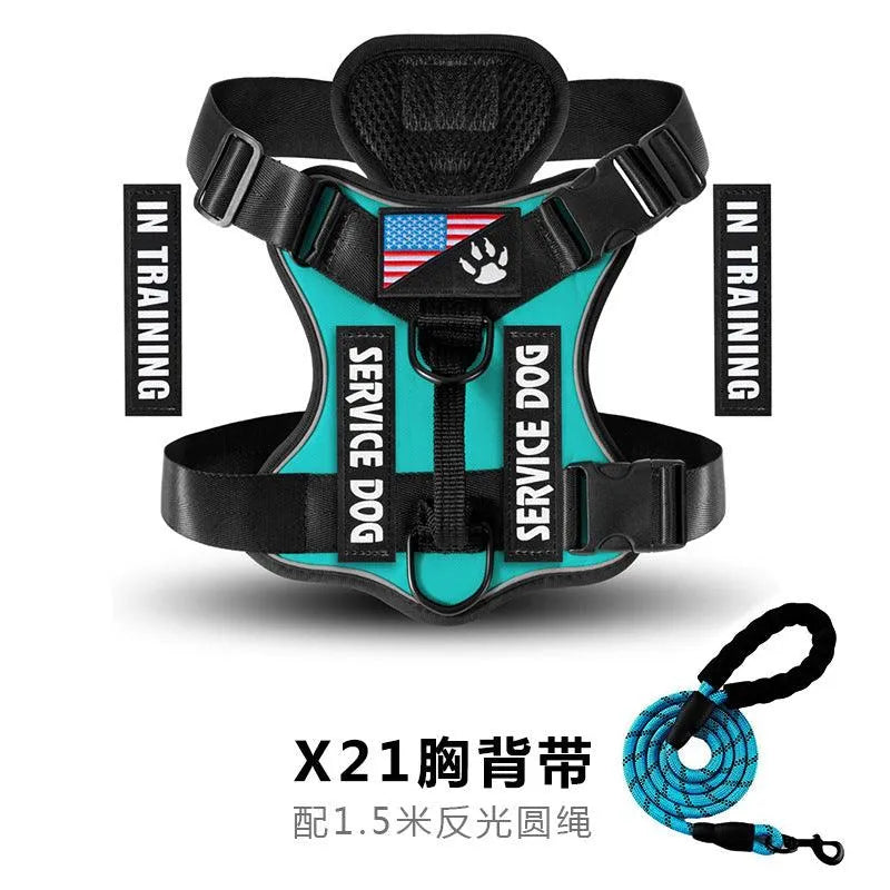 Shock Absorption Night Vision Reflective Pet Tactical Chest Strap - Bellarte Enchanté Shock Absorption Night Vision Reflective Pet Tactical Chest Strap