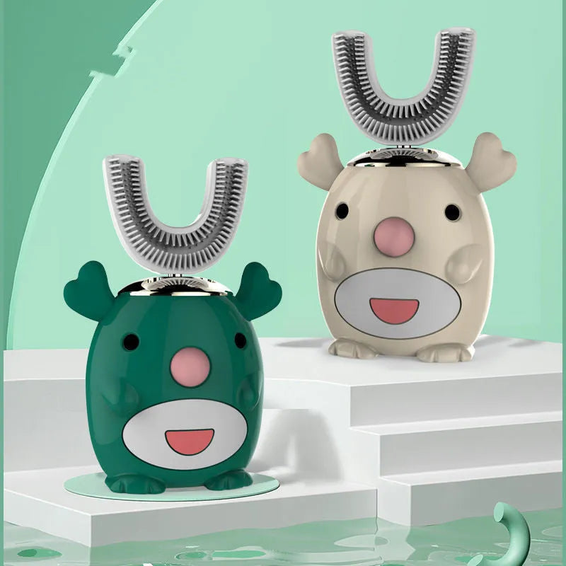 Silicon USB Automatic Ultrasonic Teeth Tooth Brush Cartoon Pattern - Bellarte Enchanté Silicon USB Automatic Ultrasonic Teeth Tooth Brush Cartoon Pattern