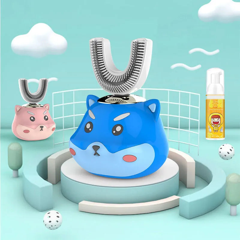 Silicon USB Automatic Ultrasonic Teeth Tooth Brush Cartoon Pattern - Bellarte Enchanté Silicon USB Automatic Ultrasonic Teeth Tooth Brush Cartoon Pattern