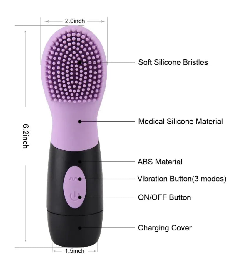 Silicone Facial Massager vibration cleaner - Bellarte Enchanté Silicone Facial Massager vibration cleaner