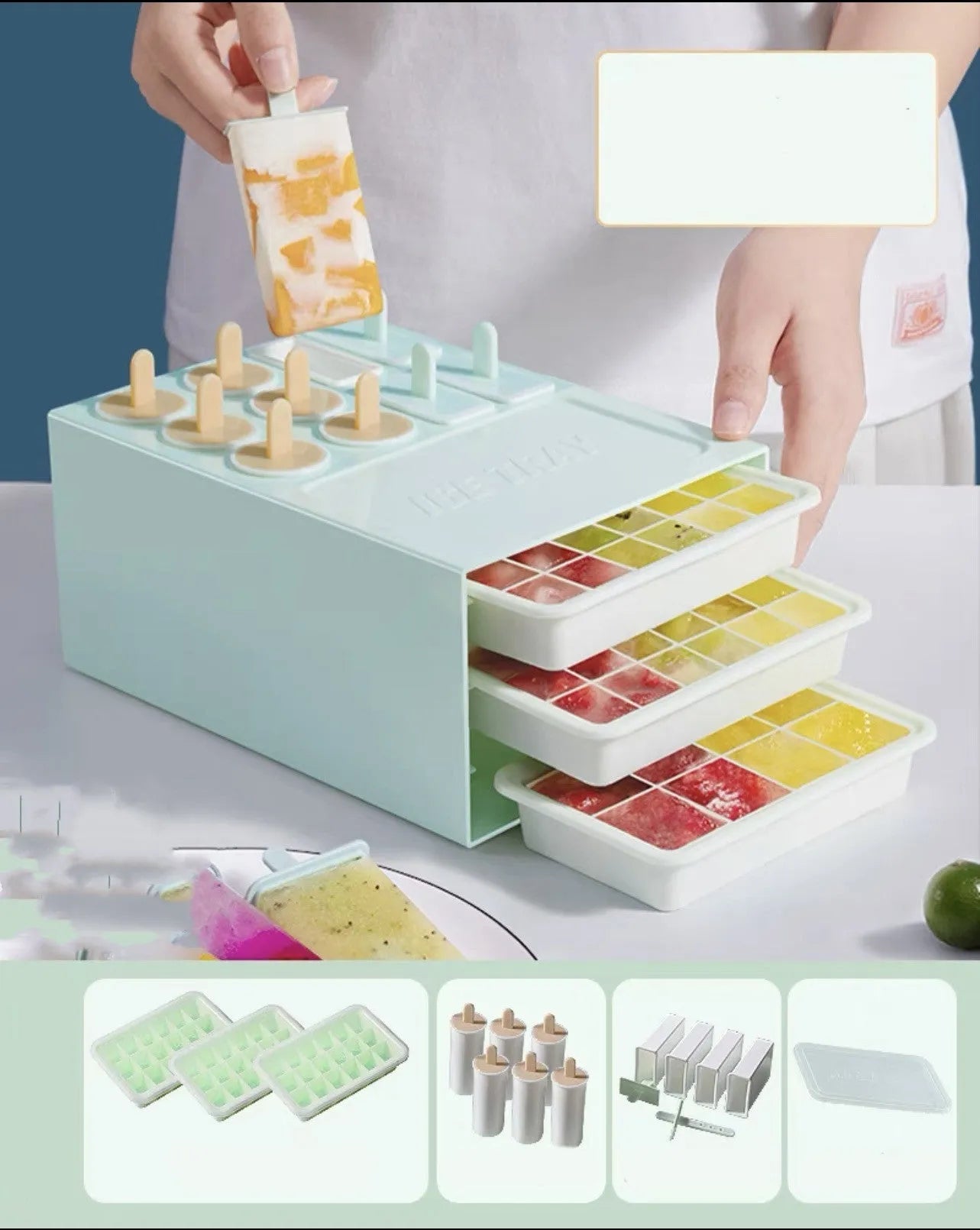 Silicone Ice Grid Cream Mold - Bellarte Enchanté Silicone Ice Grid Cream Mold