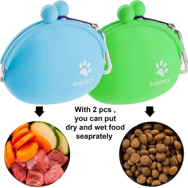 Silicone Pet Snack Bag Solid Color - Bellarte Enchanté Silicone Pet Snack Bag Solid Color