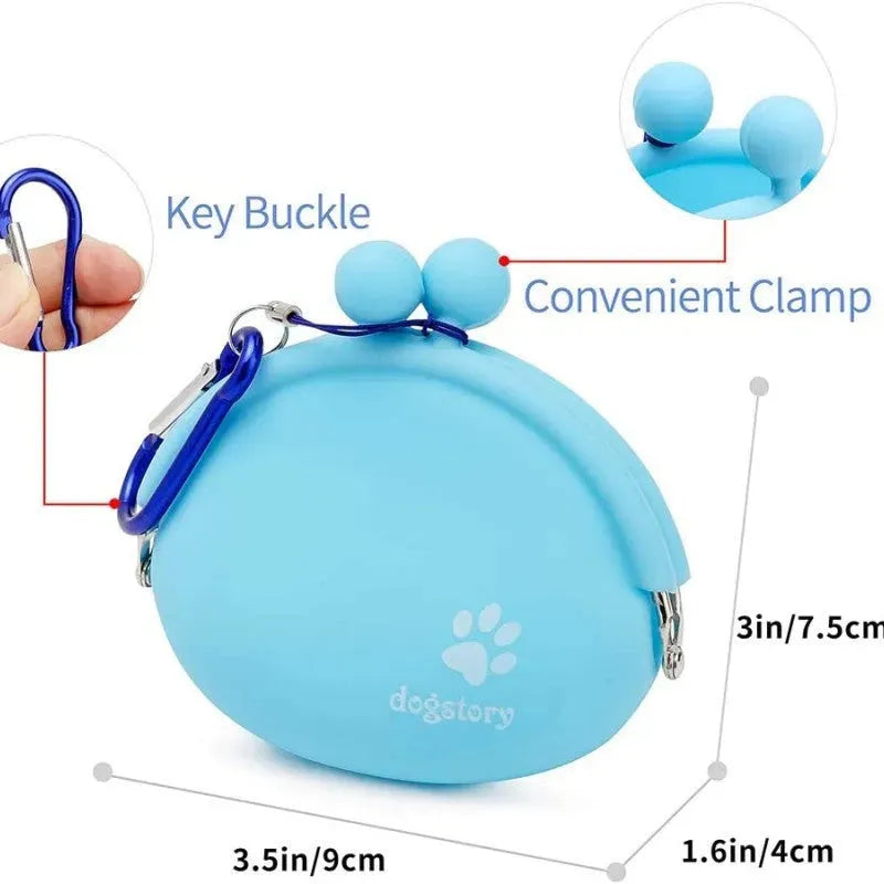 Silicone Pet Snack Bag Solid Color - Bellarte Enchanté Silicone Pet Snack Bag Solid Color