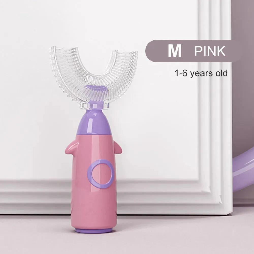 Silicone U-Shaped Toothbrush For Children Manual Cleaning - Bellarte Enchanté Silicone U-Shaped Toothbrush For Children Manual Cleaning