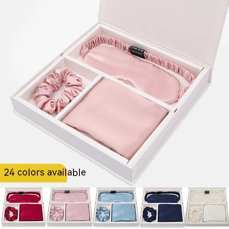 Silk Real Silk Eye Mask, Hair Loop Pillowcase - Bellarte Enchanté Silk Real Silk Eye Mask, Hair Loop Pillowcase
