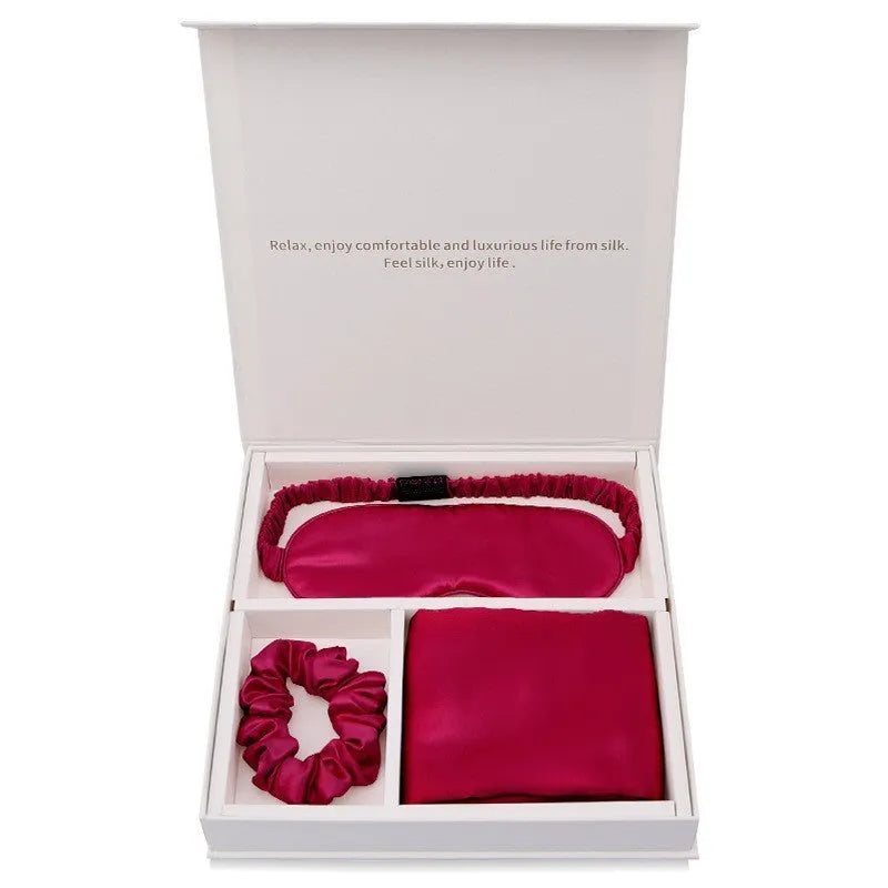 Silk Real Silk Eye Mask, Hair Loop Pillowcase - Bellarte Enchanté Silk Real Silk Eye Mask, Hair Loop Pillowcase