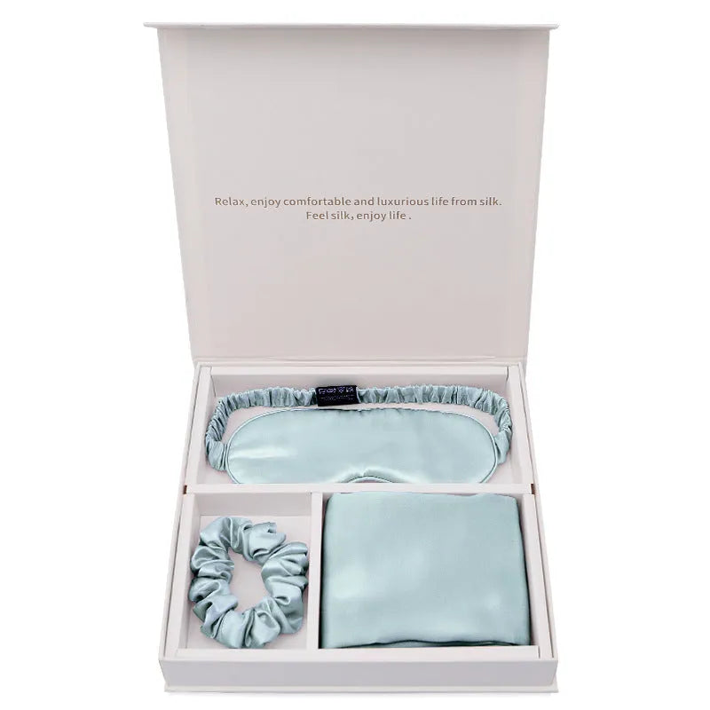 Silk Real Silk Eye Mask, Hair Loop Pillowcase - Bellarte Enchanté Silk Real Silk Eye Mask, Hair Loop Pillowcase