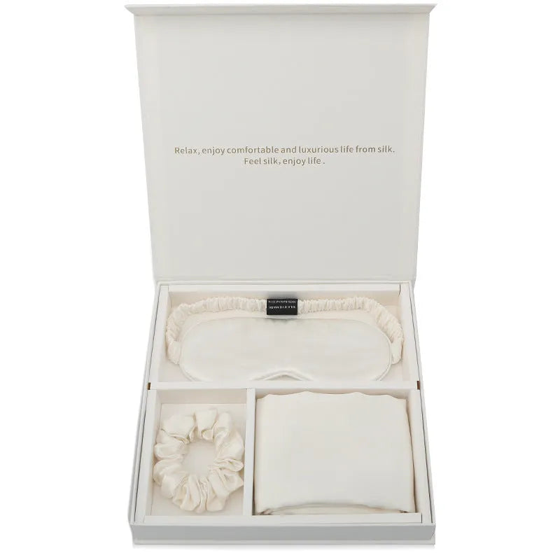 Silk Real Silk Eye Mask, Hair Loop Pillowcase - Bellarte Enchanté Silk Real Silk Eye Mask, Hair Loop Pillowcase