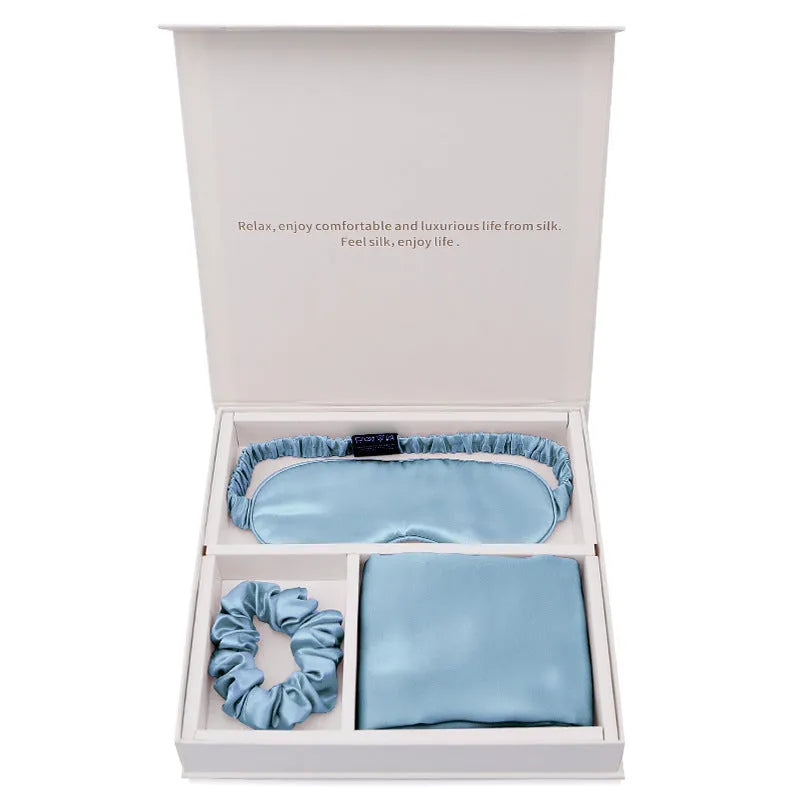 Silk Real Silk Eye Mask, Hair Loop Pillowcase - Bellarte Enchanté Silk Real Silk Eye Mask, Hair Loop Pillowcase