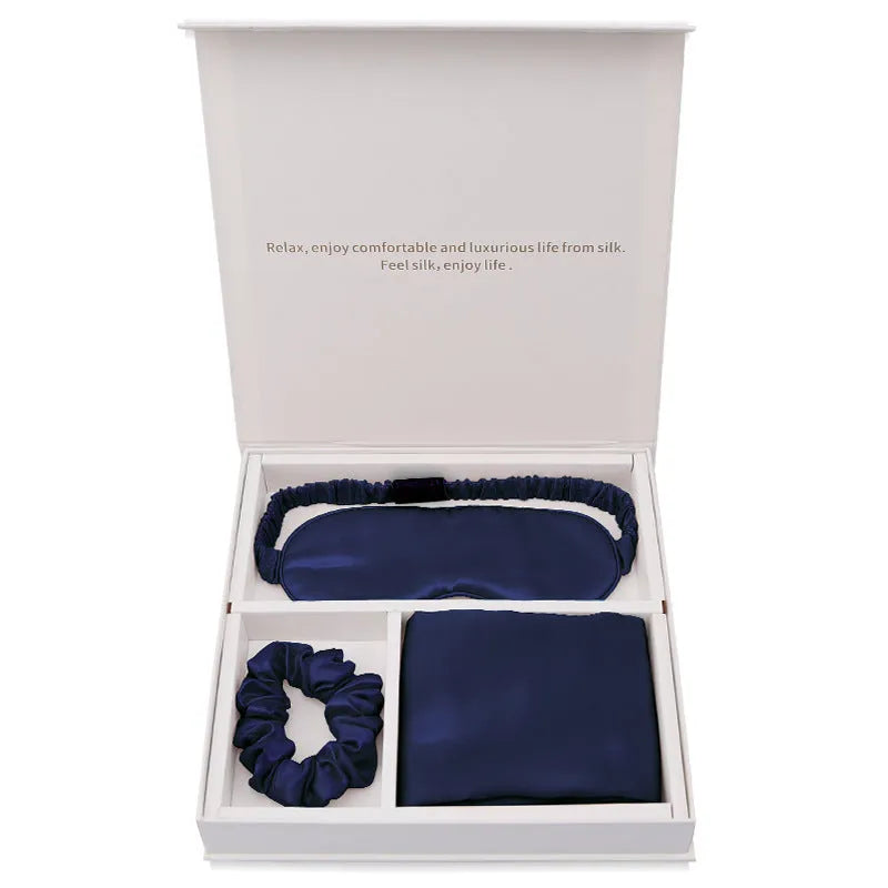 Silk Real Silk Eye Mask, Hair Loop Pillowcase - Bellarte Enchanté Silk Real Silk Eye Mask, Hair Loop Pillowcase
