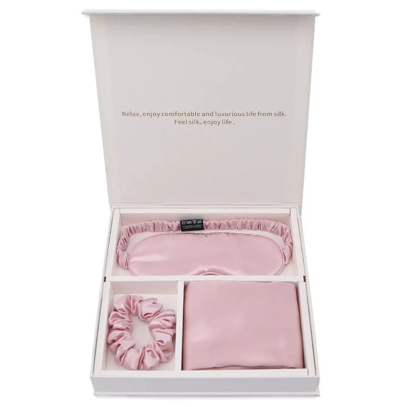 Silk Real Silk Eye Mask, Hair Loop Pillowcase - Bellarte Enchanté Silk Real Silk Eye Mask, Hair Loop Pillowcase