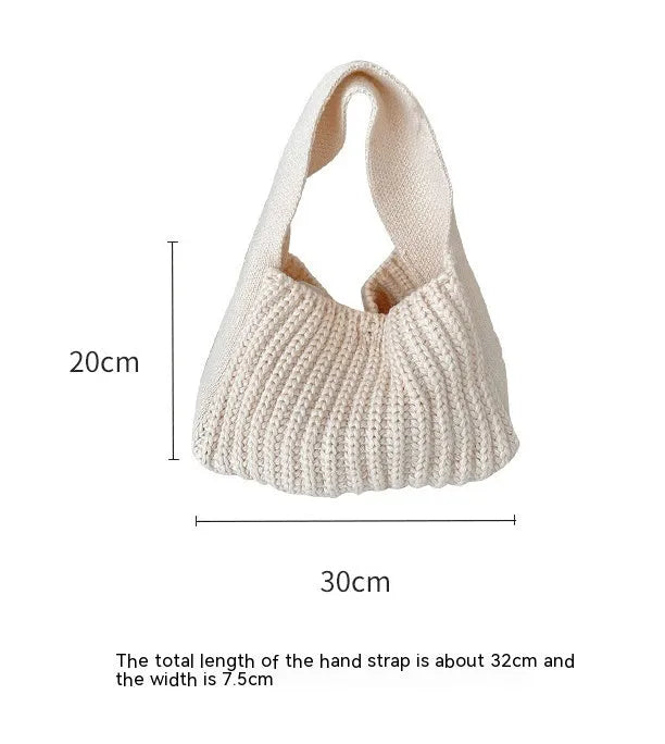 Simple All-match High-grade Wool Knitted Handbag - Bellarte Enchanté Simple All-match High-grade Wool Knitted Handbag